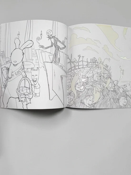 Disney Nightmare Before Christmas Glow Coloring Book + Floriographic Garden Set - Picture 12 of 14